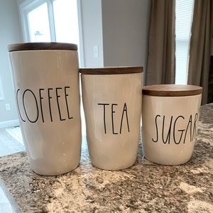 Rae Dunn kitchen canisters
